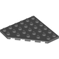 Lego Wedge Plate 6 x 6 Cut Corner / Dark Bluish Gray