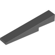 Lego Brick Sloped 1 x 6 x 1 with 1 x 2 x 1/3 Cutout / Dark Bluish Gray