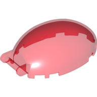 Lego Windscreen 6 x 4 x 2 1/3 Bubble Canopy with Handle / Trans-Red