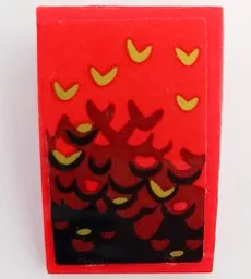 Slope, Curved 3 x 2 with Black, Dark Red and Gold Scales Pattern Model Left Side (Sticker) - Set 70653