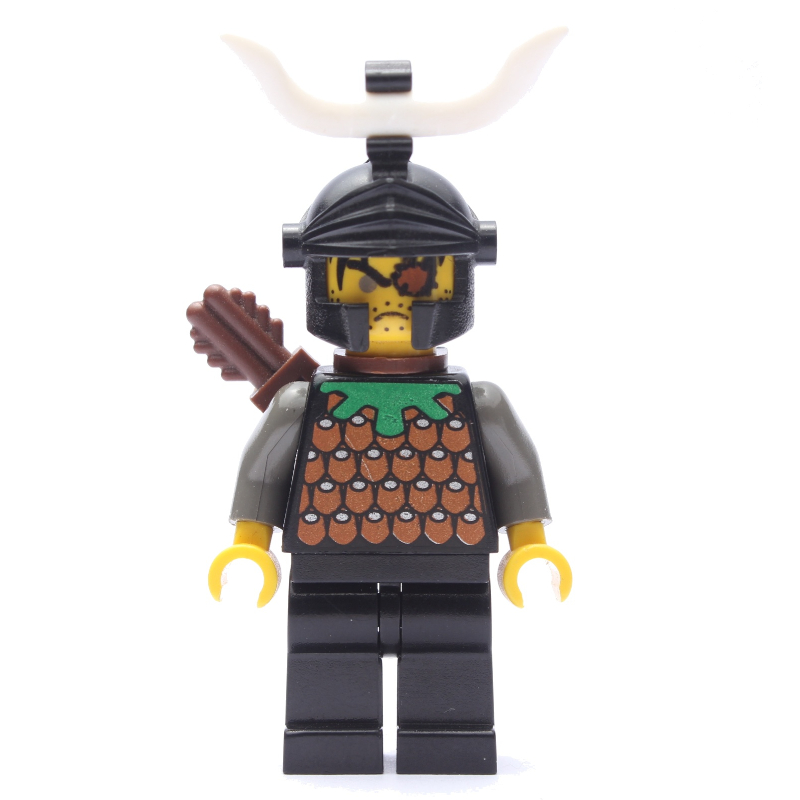 Lego Archer (Knights Kingdom I) - Gilbert the Bad, Black Helmet, Horn