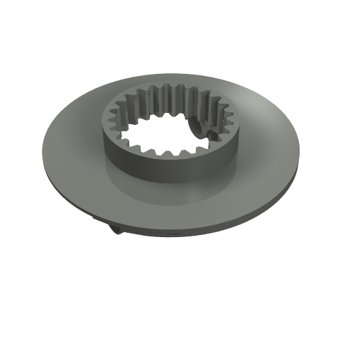 Lego Technic Turntable Large Type 2 Base, 24 Tooth / Dark Bluish Gray