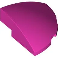 Brick Round Corner, Curved 3 x 3 x 1 Quarter Circle / Dark Pink