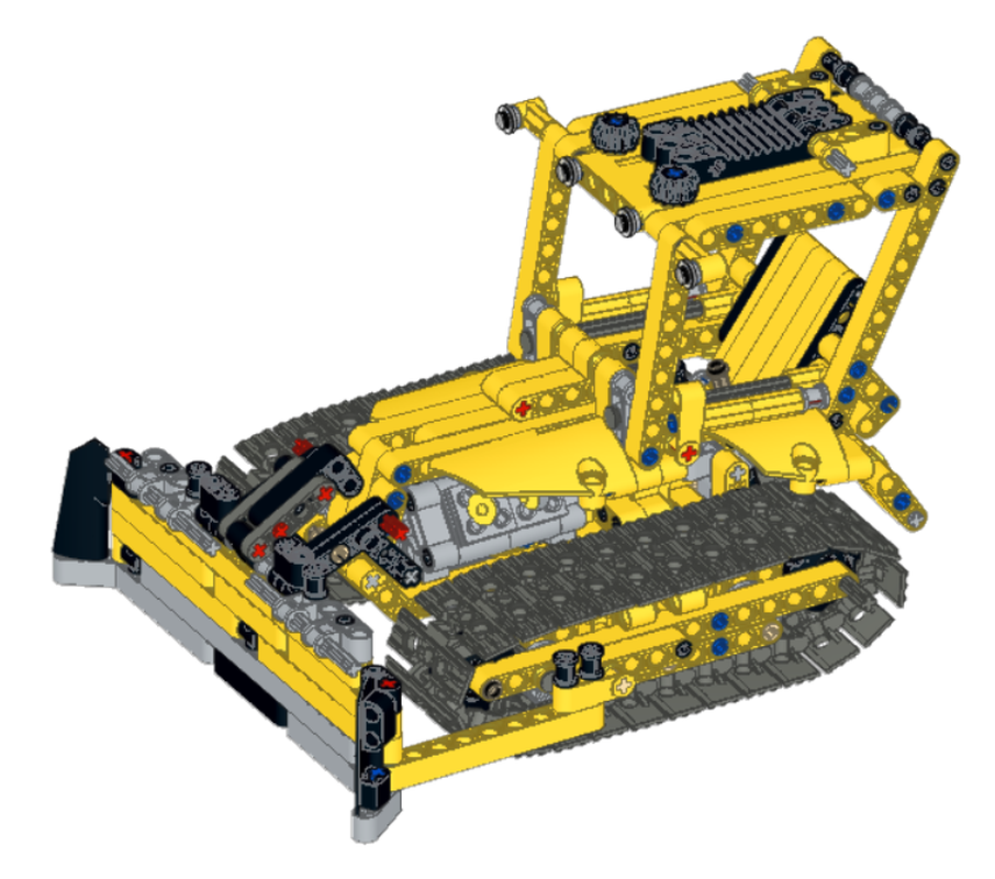 Lego Small bulldozer (alt . build from 42028 Bulldozer)