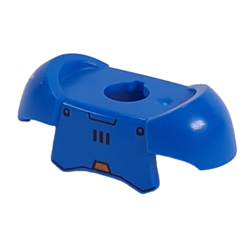 Lego Minifig Neckwear Armor Shoulder Pads with Ice Planet Logo print / Blue