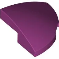 Brick Round Corner, Curved 2 x 2 x 2/3 Quarter Circle With 1 x 1 Bottom Cutout / Magenta