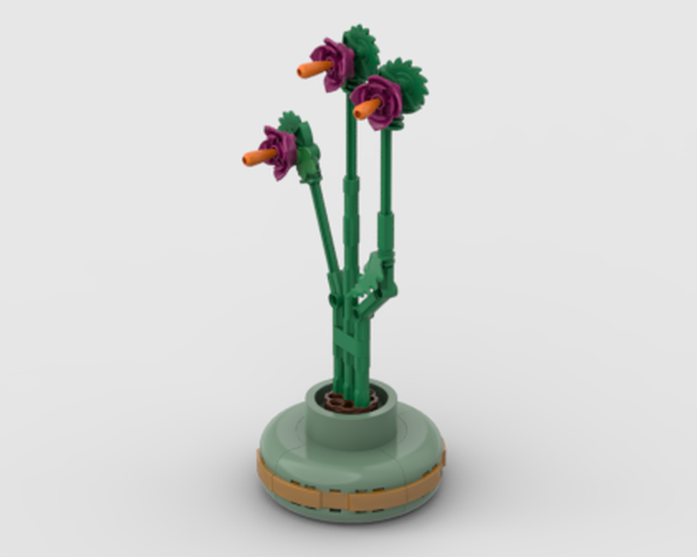 Lego Chinese hibiscus flower