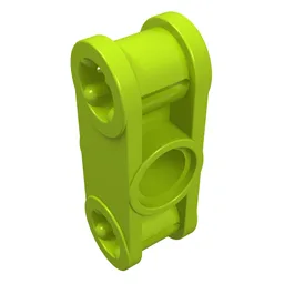Technic Axle and Pin Connector Perpendicular 3L with Centre Pin Hole / Lime