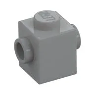 Brick Special 1 x 1 with Studs on 2 Sides / Light Bluish Gray