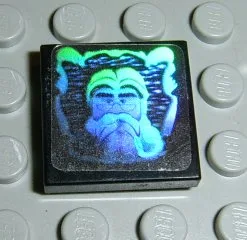 Tile 2 x 2 with HP Dumbledore Hologram Pattern (Sticker) - Sets 4708 / 4709