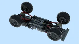 Simple lego technic trial chassis 4x4