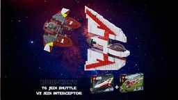 Bobi-Wan's T6 Shuttle Vs. ETA-2 Interceptor - 75333+75388 alternative