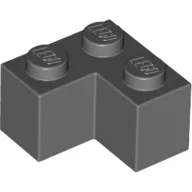 Brick 2 x 2 Corner / Dark Bluish Gray