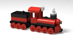 Red Train with tender , based on 40250 design