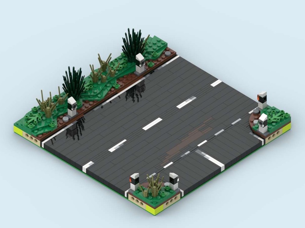 Lego MILS Country Road T-Intersection 20 Studs Wide