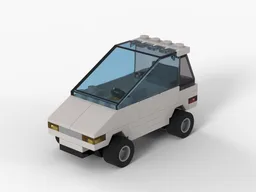 white car an analog to the lego set 6530