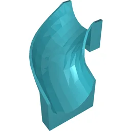 Slide Curved Left 90° / Medium Azure