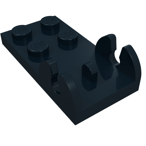 Lego Hinge Plate 2 x 4 - Female (Digger Bucket Holder) / Black