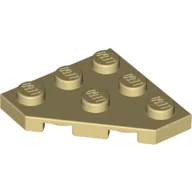 Wedge Plate 3 x 3 Cut Corner / Tan