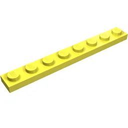 Plate 1 x 8 / Bright Light Yellow