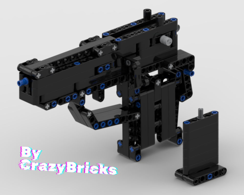 LEGO Technic rubber-band gun (blow-back)