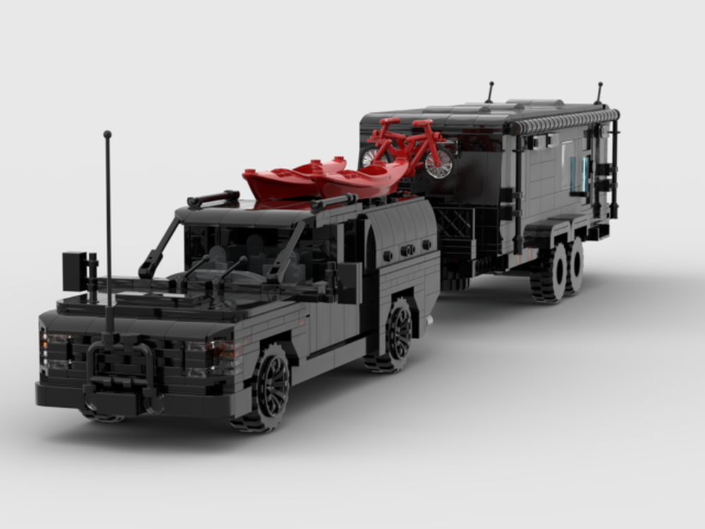 Lego Revive Caravans Bushtamer MK2 + Dino Motors T-rex Super Duty Facelift