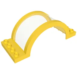 Duplo Arch 4 x 10 x 3 with Glass (Skylight) / Yellow