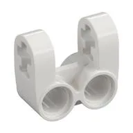 Technic Axle and Pin Connector Perpendicular Double Split / White
