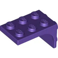 Bracket 2 x 3 - 2 x 2, Curved Sides / Dark Purple