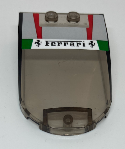 Lego Windscreen 6 x 4 x 1 1/3 Canopy Straight Sides with Ferrari Logo Pattern (Sticker) - Set 75886