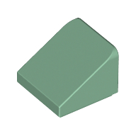 Lego Brick Sloped 30° 1 x 1 x 2/3 (Cheese Slope) / Sand Green