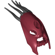 Lego Large Figure Head Barraki Kalmah with Marbled Black Pattern / Dark Red