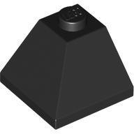 Lego Brick Sloped 45° 2 x 2 Double Convex / Black