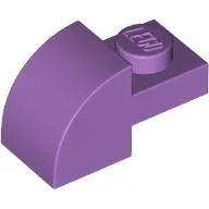 Brick Curved 1 x 2 x 1 with Curved Top / Medium Lavender