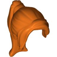 Lego Hair Ponytail Long with Side Bangs / Reddish Orange