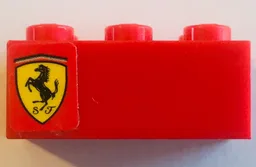 Brick 2 x 3 with Ferrari Logo Pattern Model Left Side (Sticker) - Set 8671