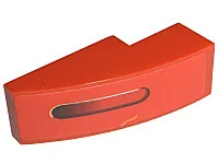 Slope, Curved 3 x 1 with Taillight Pattern Left (Sticker) - Set 8671
