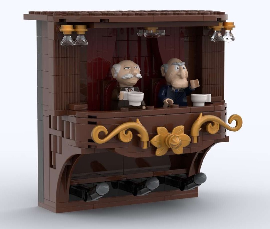 Lego Statler and Waldorf Balcony with Key Hanger or Self Standing Display Options