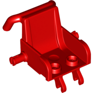 Lego Equipment Medical Wheelchair with Clips for Wheels / Red