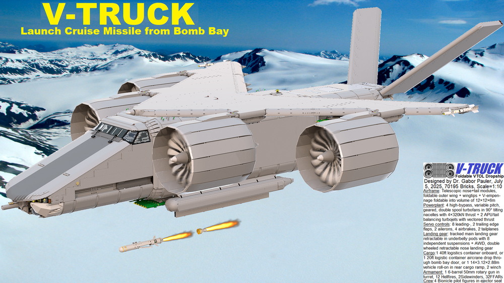 Lego V-TRUCK Foldable VTOL Dropship