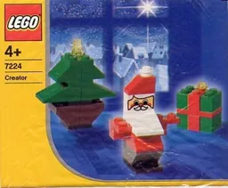 Santa, Tree, and Present