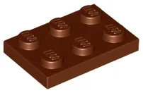 Plate 2 x 3 / Reddish Brown