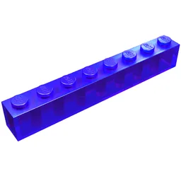 Brick 1 x 8 / Trans-Purple