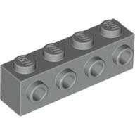 Lego Brick Special 1 x 4 with 4 Studs on One Side / Light Gray