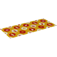 Lego Duplo Blanket 5 x 12 with Orange and Red Picnic Print / White