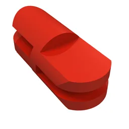 Arm Piece Straight with 2 and 3 Fingers / Red
