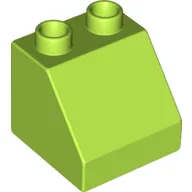 Duplo Brick 2 x 2 Slope 45° / Lime