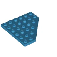 Wedge Plate 6 x 6 Cut Corner / Dark Azure