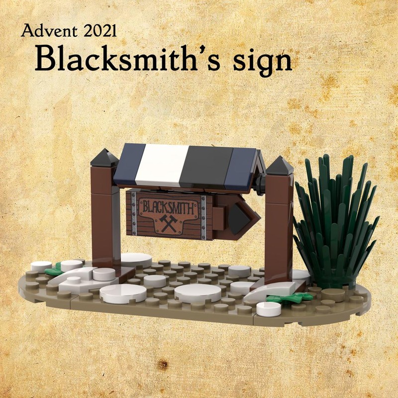 Lego Blacksmith's sign