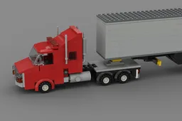 small red truck
